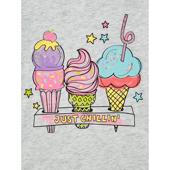 Grey Heather Just Chillin Ice Cream Toddler Shirt - Picture 7 of 7